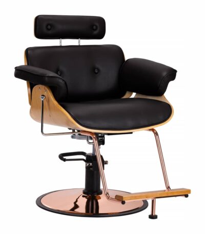 Gabbiano barber chair florence with an adjustable black headrest