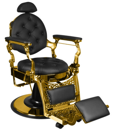 Gabbiano barber chair giulio gold black