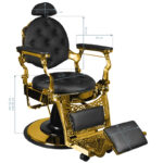 Gabbiano barber chair giulio gold black - Image 6