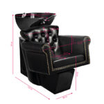 Gabbiano barber wash unit berlin black / black bowl - Image 2