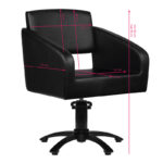 Gabbiano black bergen barber chair 2