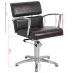 Gabbiano black hairdressing chair in Brussels - Image 4