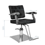 Gabbiano black lyon hairdressing chair 2