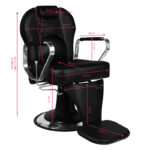 Gabbiano black tiziano barber chair 3