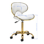 Gabbiano cosmetic stool Q-4599G White - Image 8