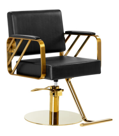 Gabbiano hairdressing chair Genua gold black