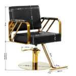 Gabbiano hairdressing chair Genua gold black 4