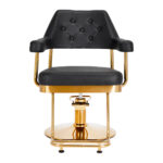 Gabbiano hairdressing chair Granda gold black - Image 2