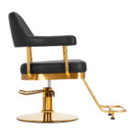 Gabbiano hairdressing chair Granda gold black 1