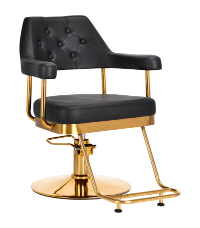 Gabbiano hairdressing chair Granda gold black