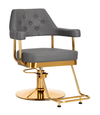 Gabbiano hairdressing chair Granda gold grey