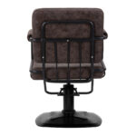 Gabbiano hairdressing chair Katania Loft Old Leather dark brown - Image 4