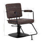 Gabbiano hairdressing chair Katania Loft Old Leather dark brown - Image 10