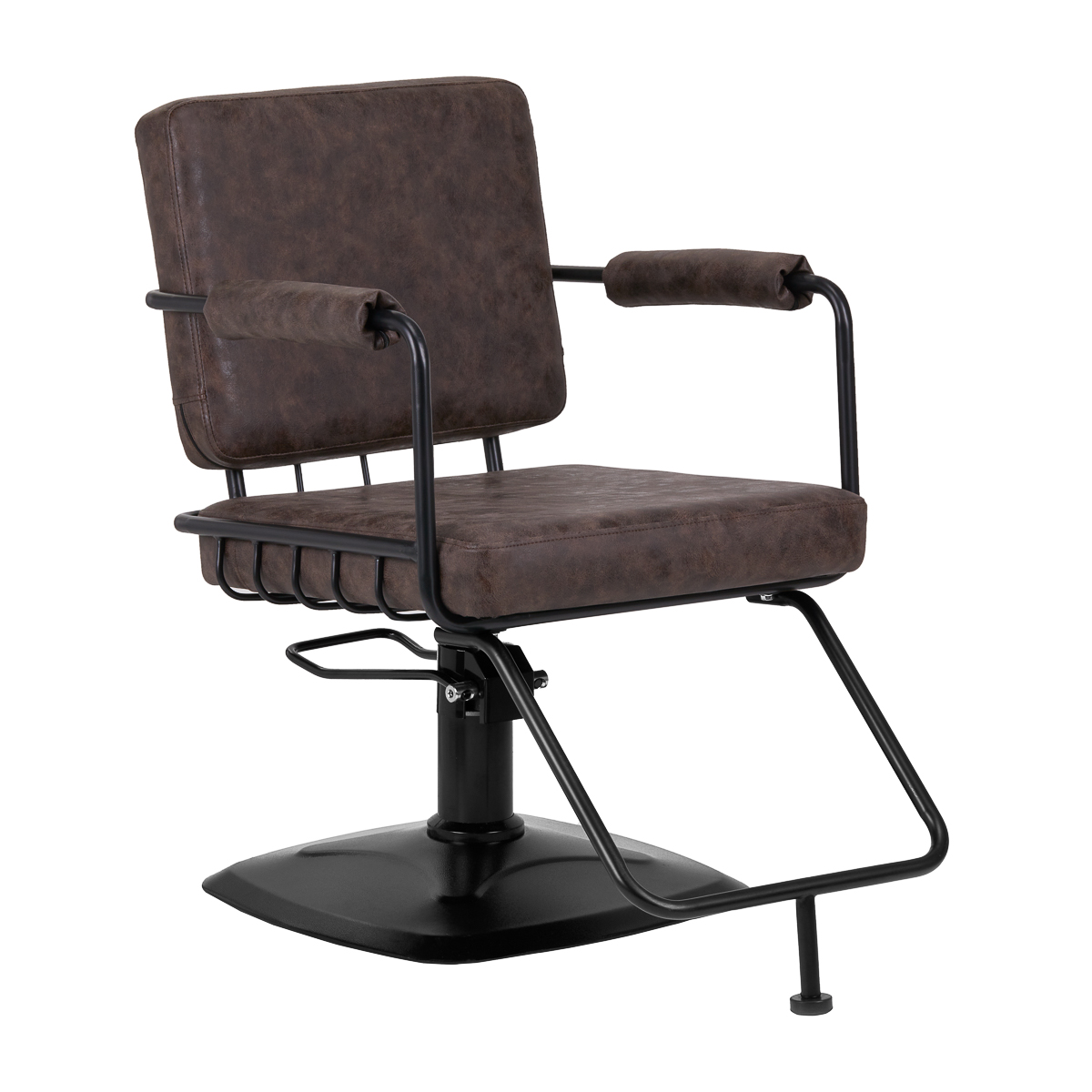 Gabbiano hairdressing chair Katania Loft Old Leather dark brown Gabbiano hairdressing chair Katania Loft Old Leather dark brown
