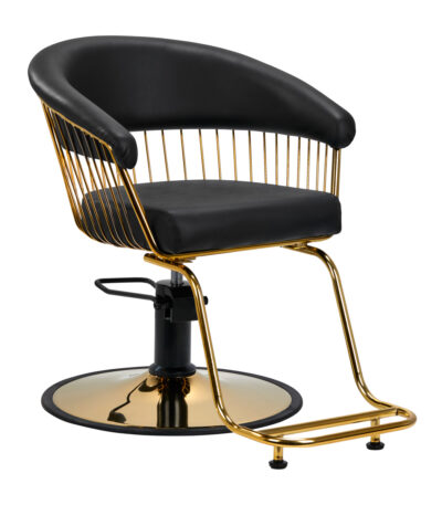 Gabbiano hairdressing chair Lille gold black