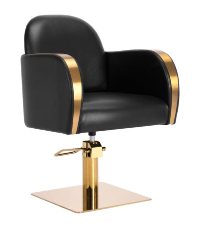 Gabbiano hairdressing chair Malaga gold black