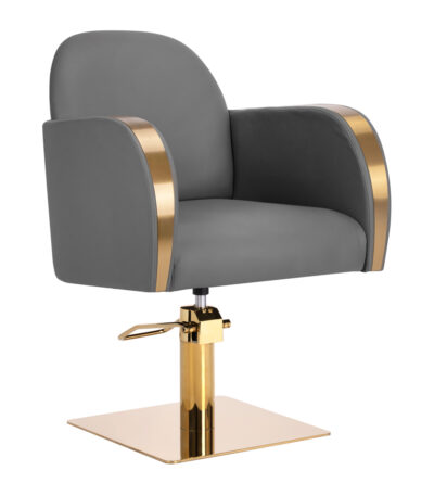 Gabbiano hairdressing chair Malaga gold grey