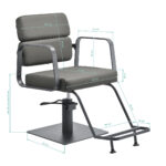 Gabbiano hairdressing chair Porto gray gray 4