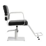 Gabbiano hairdressing chair Porto white black - Image 4