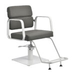 Gabbiano hairdressing chair Porto white gray