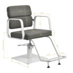 Gabbiano hairdressing chair Porto white gray 3