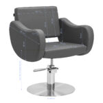 Gabbiano hairdressing chair Sewilla Gray INOX base 4