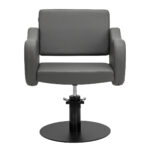 Gabbiano hairdressing chair Sewilla Gray black base - Image 2