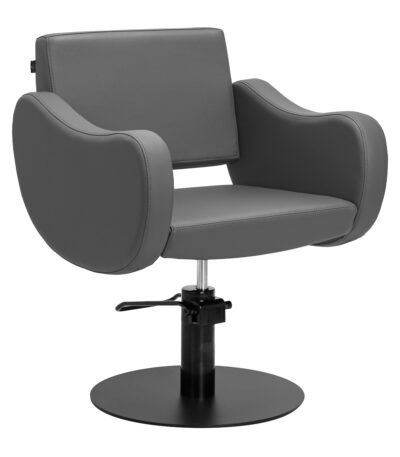 Gabbiano hairdressing chair Sewilla Gray black base