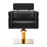 Gabbiano hairdressing chair Toledo gold black - Image 2