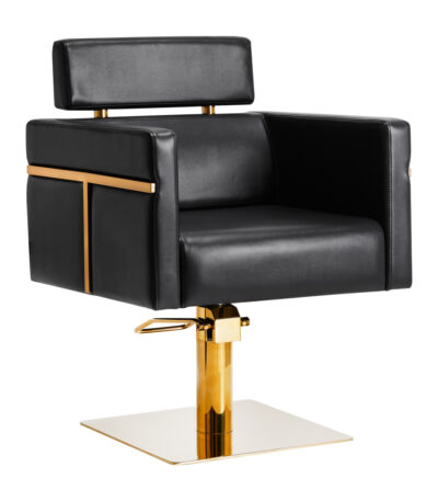 Gabbiano hairdressing chair Toledo gold black