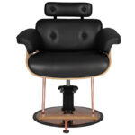 Gabbiano hairdressing chair florence black - Image 4