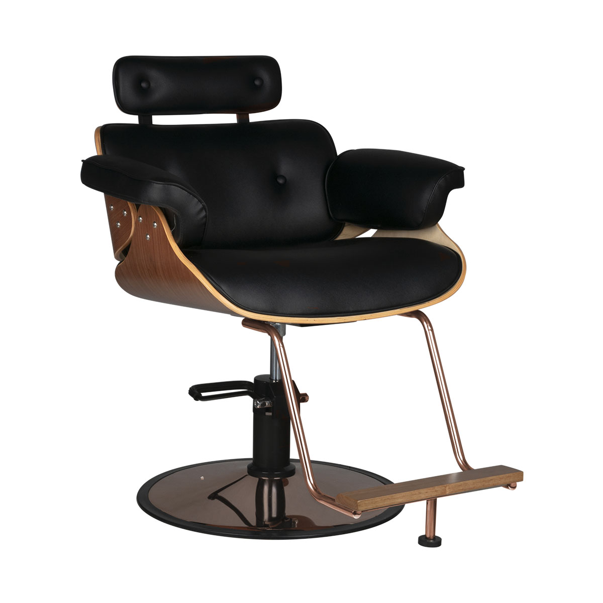 Gabbiano hairdressing chair florence black walnut Gabbiano hairdressing chair florence black walnut