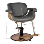 Gabbiano hairdressing chair gray venice - Image 6