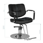 Gabbiano hairdressing chair vigo black - Image 4