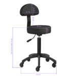 Gabbiano hairdressing stool D026 black - Image 10