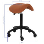 Gabbiano hairdressing stool D032 brown 4