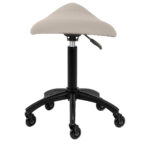 Gabbiano hairdressing stool D032 grey-beige - Image 4