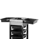 Gabbiano hairdressing trolley 048A black - Image 4