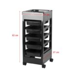 Gabbiano hairdressing trolley 048A black 3