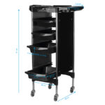 Gabbiano hairdressing trolley fx11-2 black - Image 6