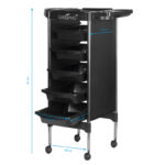 Gabbiano hairdressing trolley fx11-5 black 2