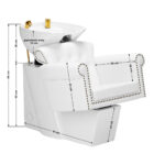 Gabbiano hairdressing wash unit Berlin gold white 6