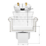 Gabbiano hairdressing wash unit Berlin gold white - Image 14
