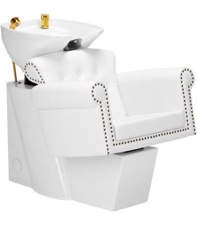 Gabbiano hairdressing wash unit Berlin gold white