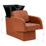 Gabbiano hairdressing wash unit Elda Brown - Image 8