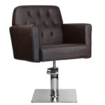 Gabbiano hamburg brown hairdressing chair - Image 2