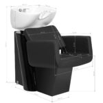 Gabbiano helsinki black hairdressing hair wash unit - Image 10
