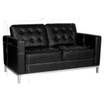 Gabbiano sofa for waiting room bm18019 black 1