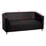 Gabbiano sofa to the waiting room m021 black - Image 2