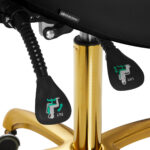 Giovanni cosmetic stool 1004 gold black - Image 6